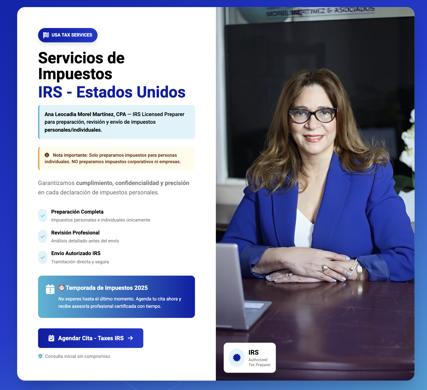 Accounting Firm Website - Homepage