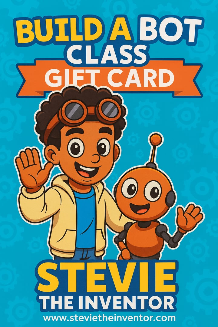 Stevie The Inventor Gift Card - Perfect for robot building classes