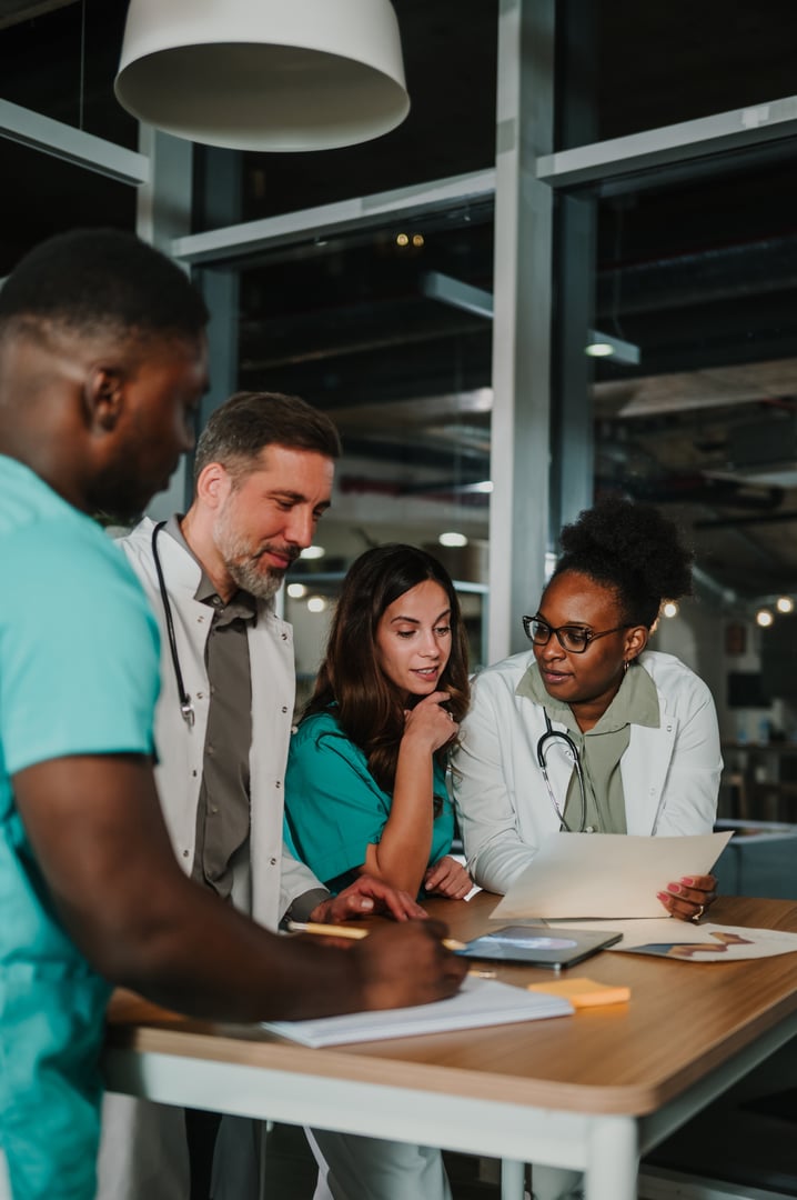 Healthcare professionals collaborating