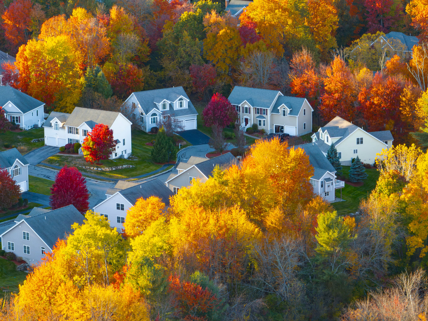 Vue aérienne de Sherbrooke dans les Cantons-de-l'Est, Québec