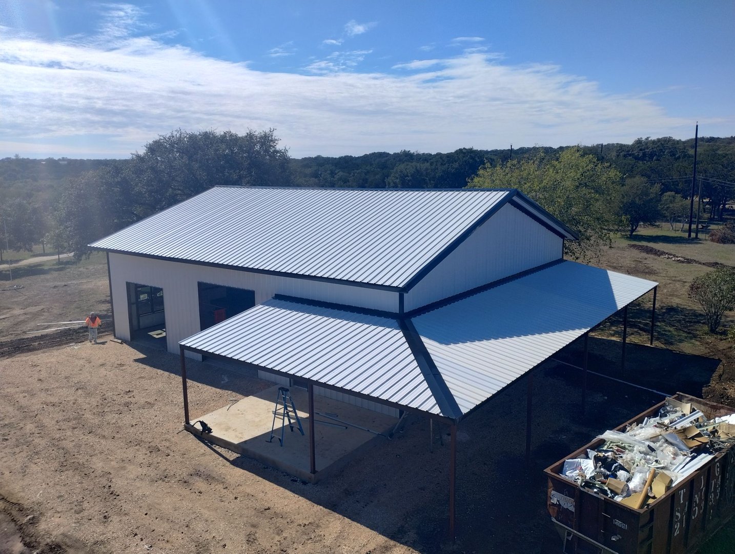 Metal building construction process