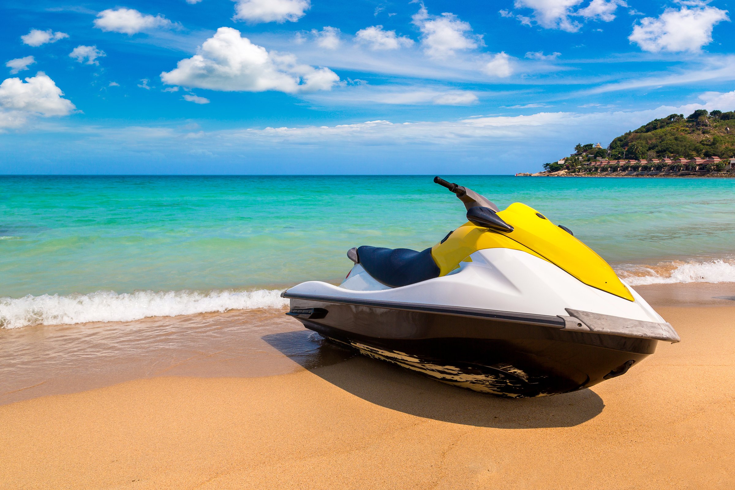Jetski on the Chaweng Noi Beach at Samui island, Thailand