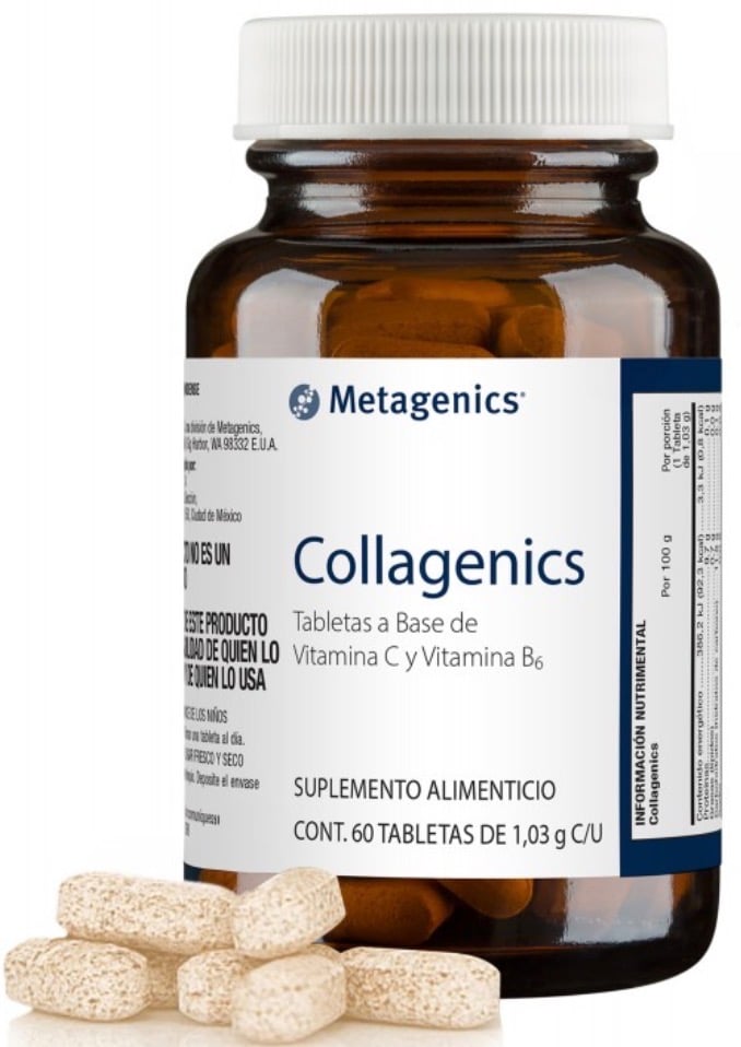 Collagenics activador natural de la producción de colágeno con vitamina C, aminoácidos y minerales