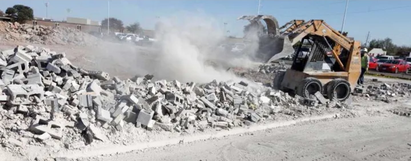 Parking lot demolition project