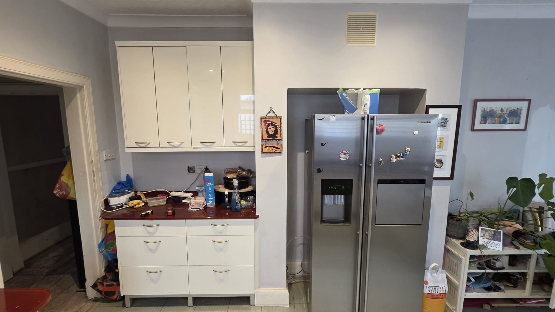 Kitchen before - fridge side