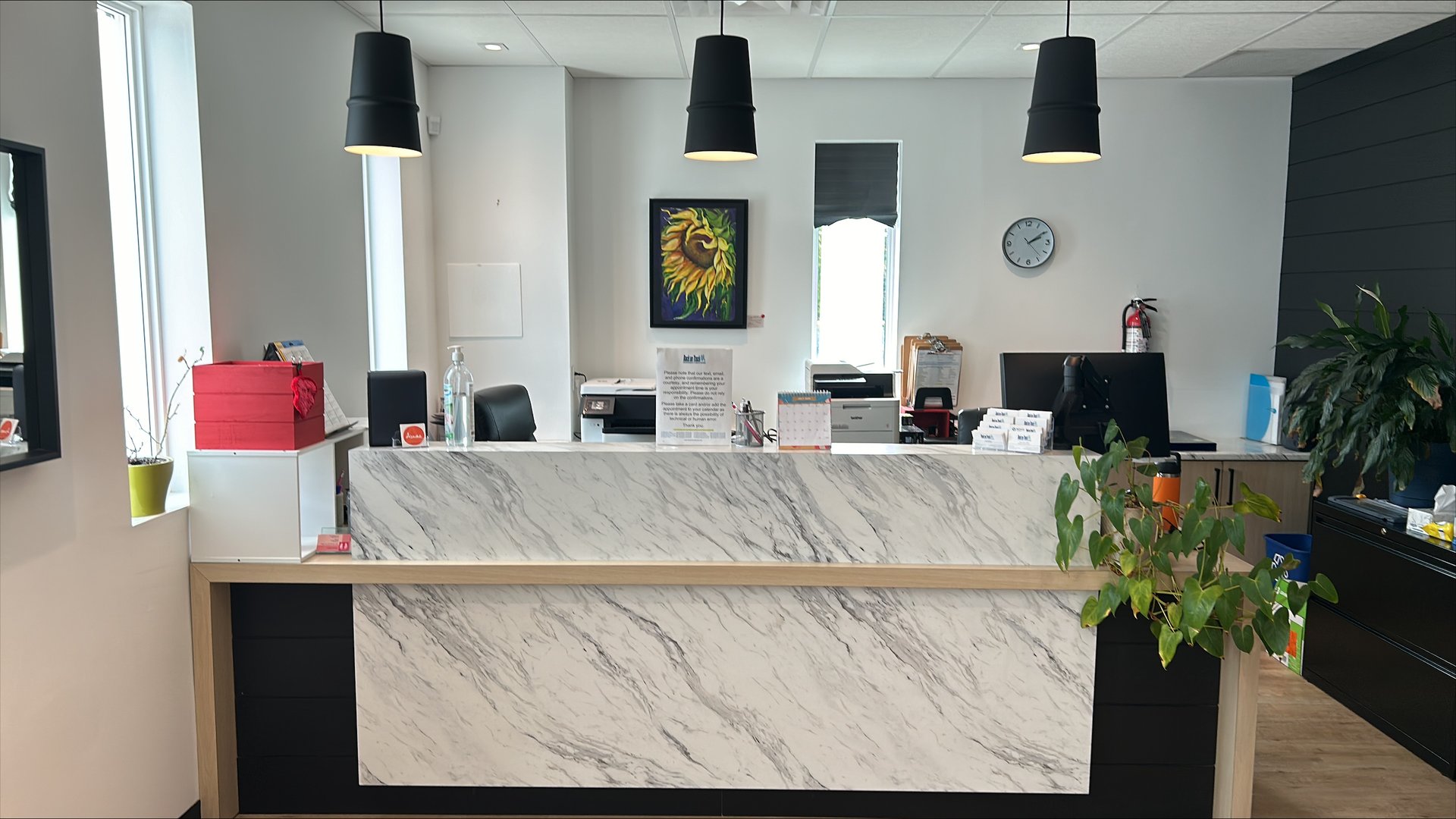 Reception area at Perth clinic