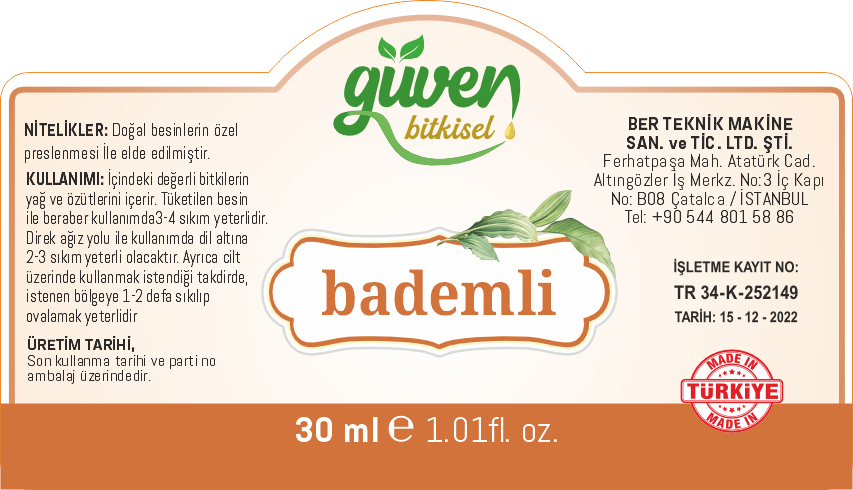 BADEMLİ Etiket