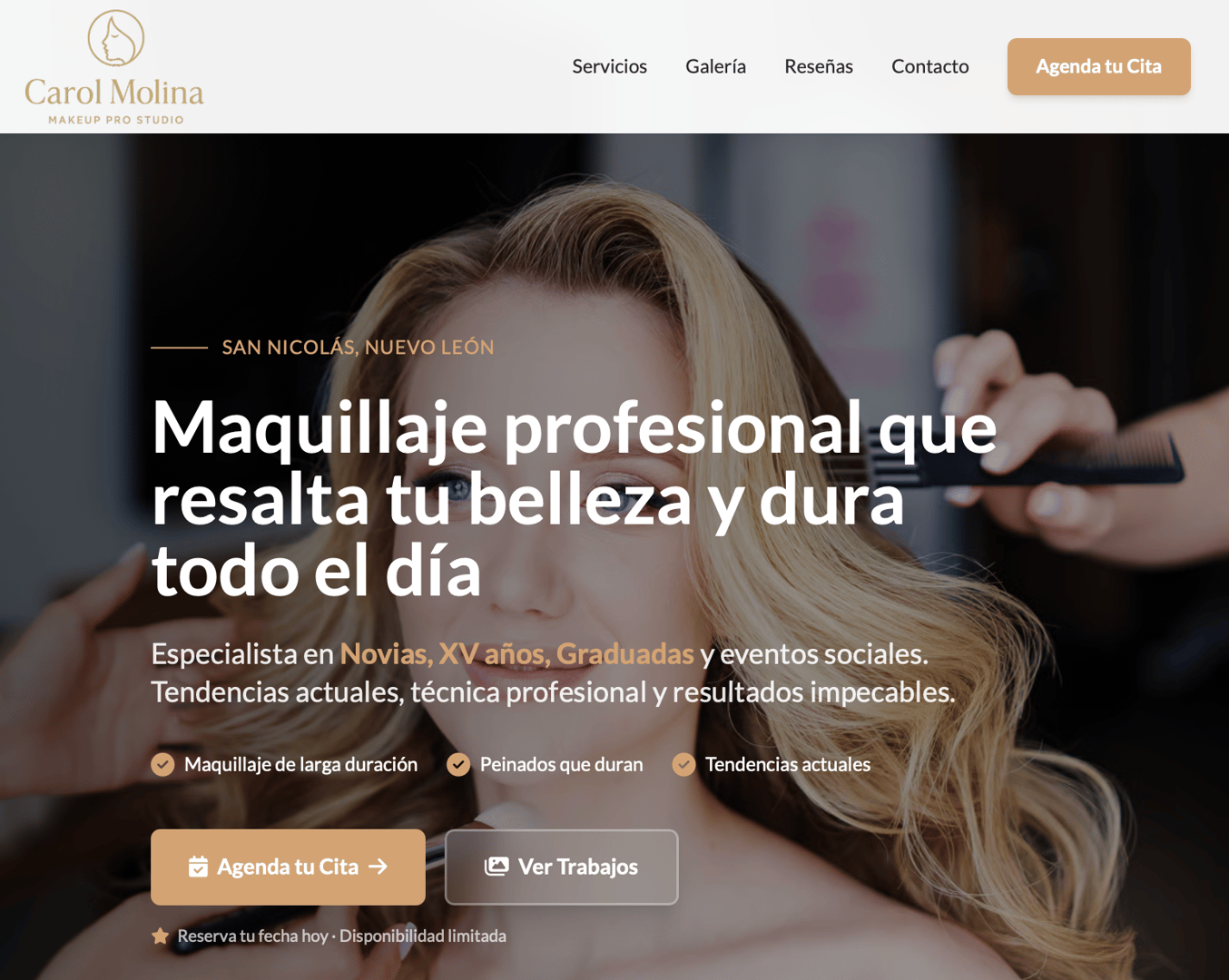 Carol Molina Makeup Pro Studio - Sitio web de maquillaje profesional