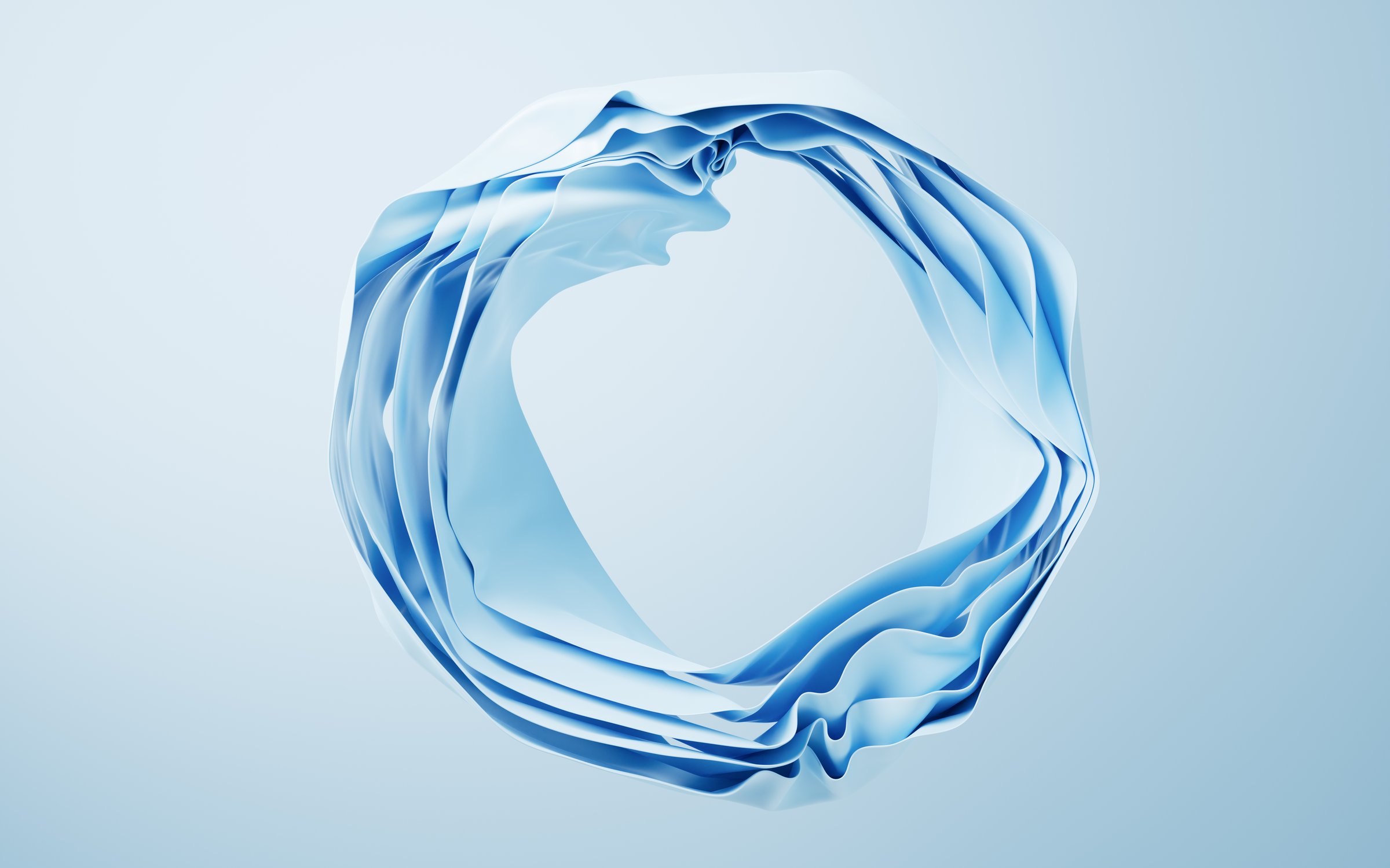 Flowing wave multilayer background, 3d rendering. 3D illustration.