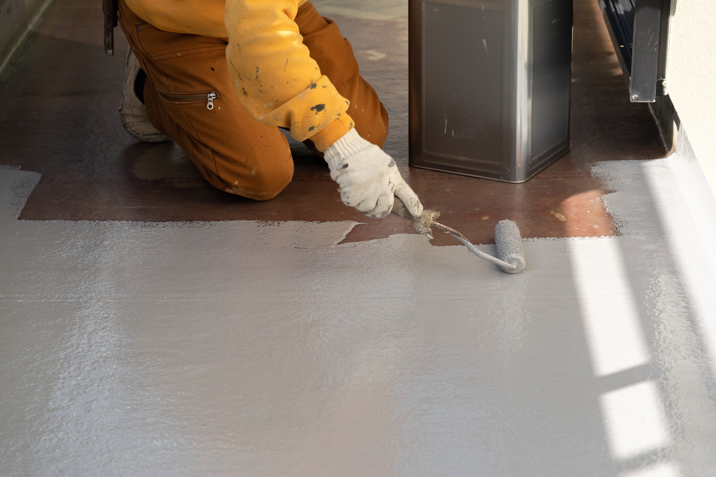Waterproofing painting work for veranda