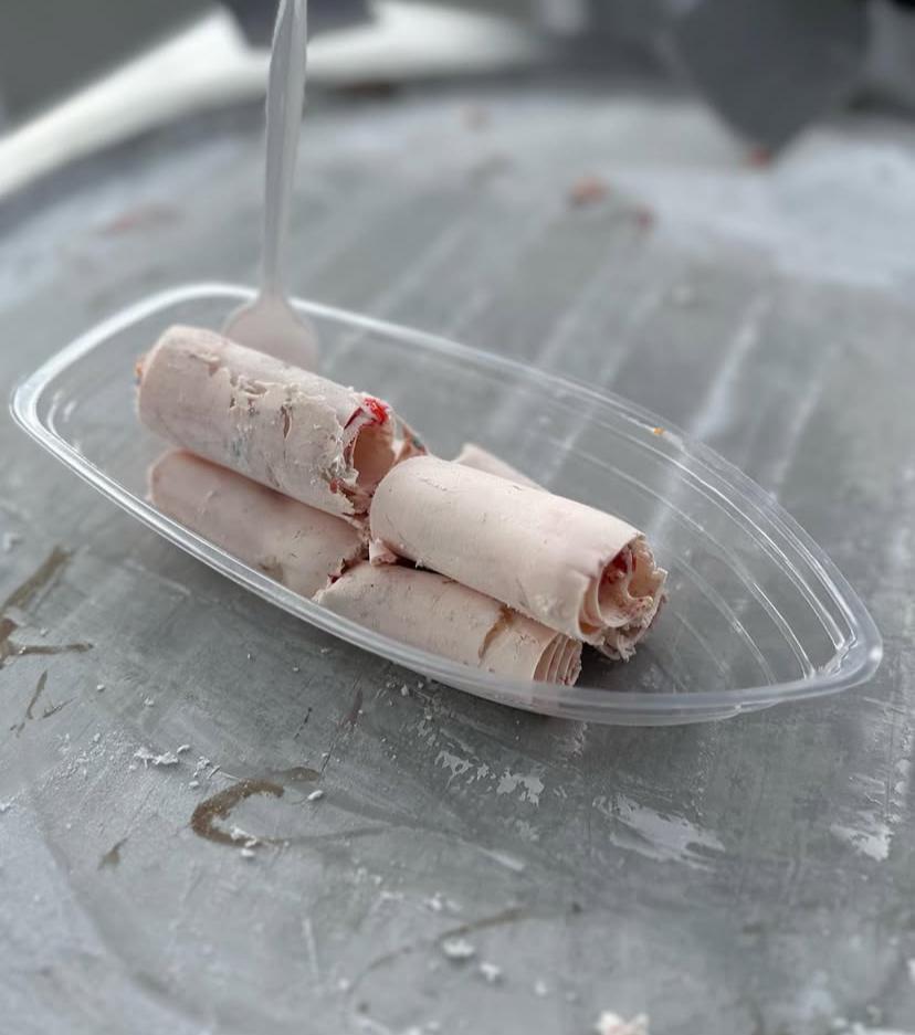 Twin Rolled Ice Cream creation