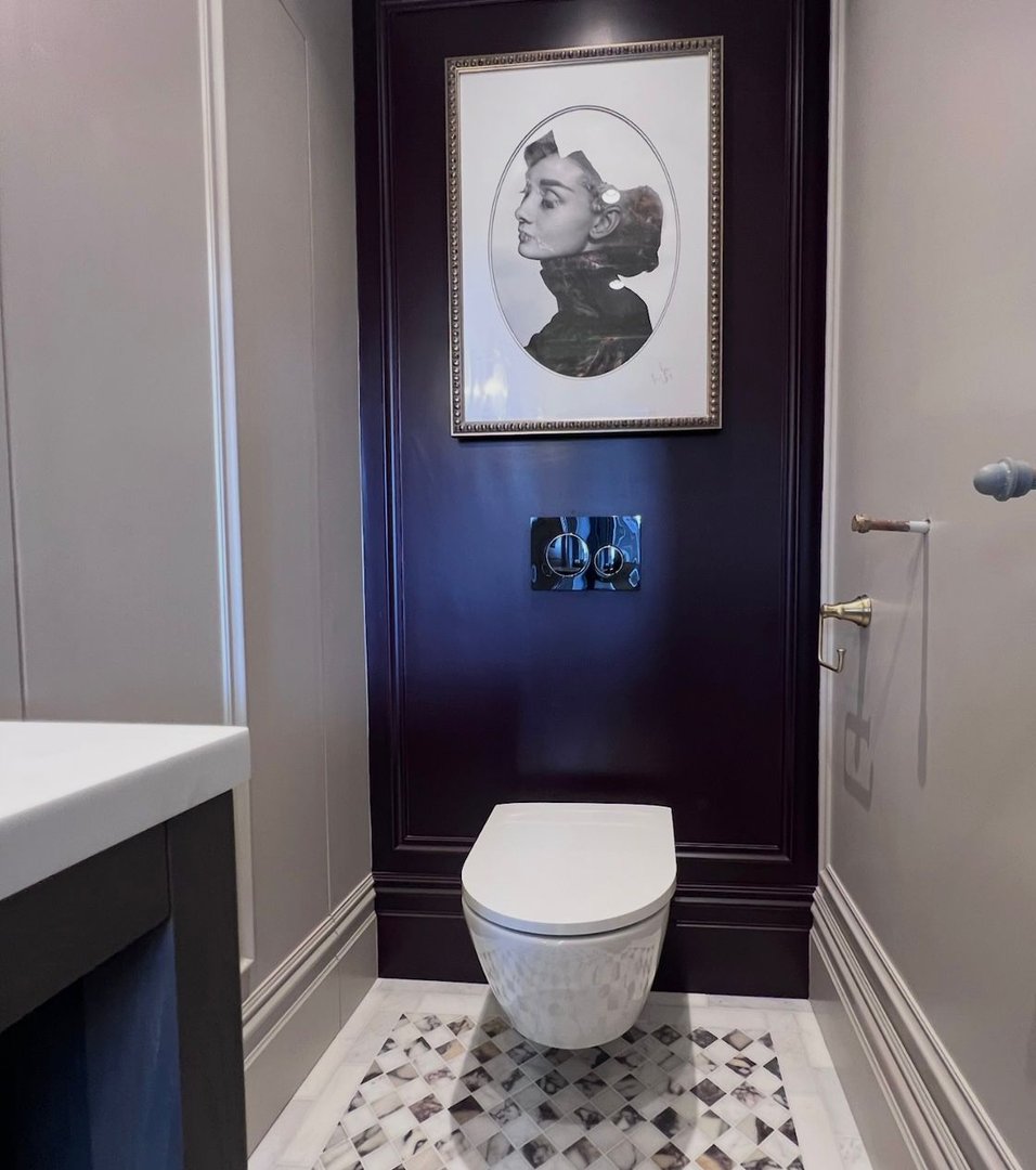 Modern toilet installation in clean bathroom