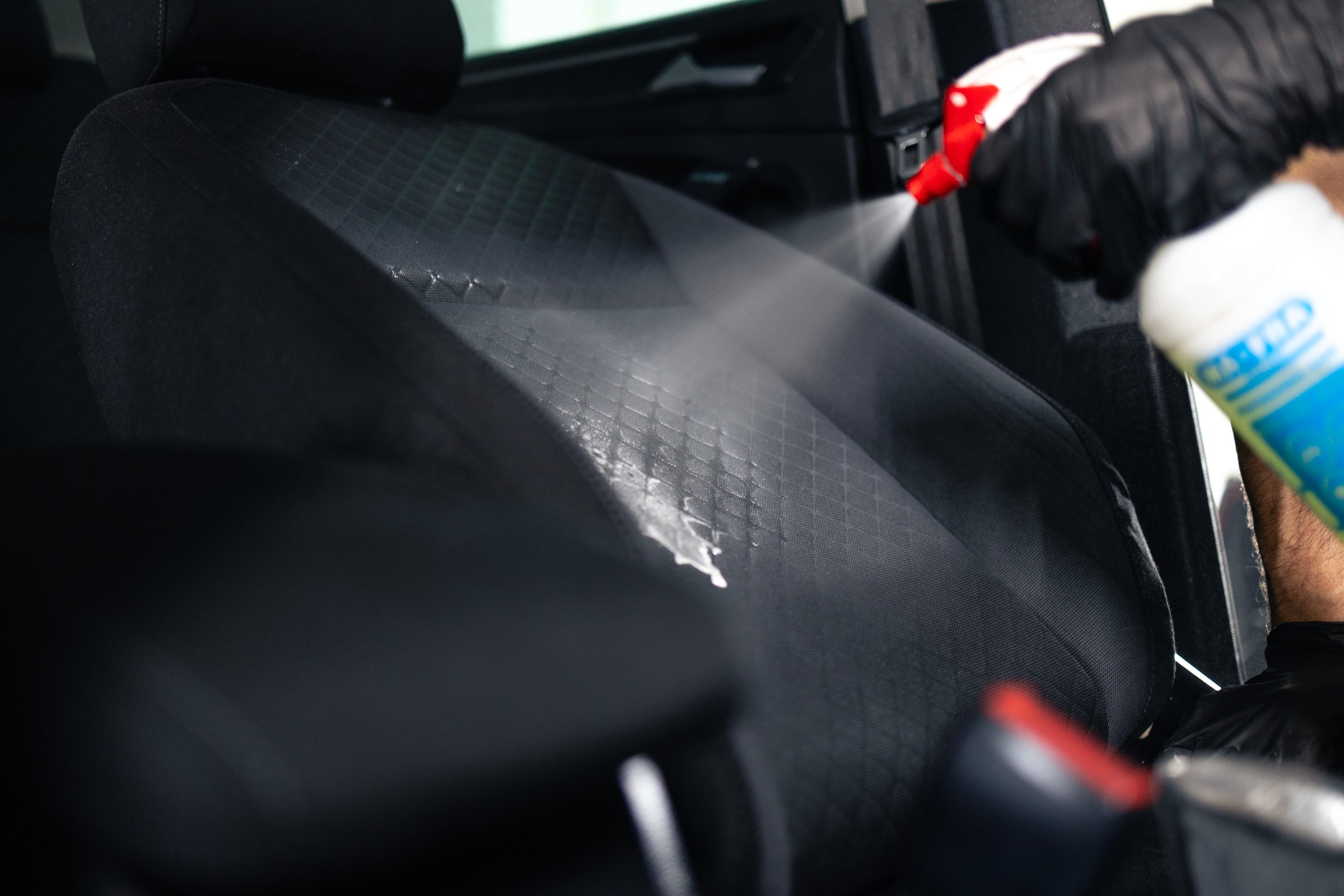 Car interior detailing, cleaning and vacuuming. Professional car wash.