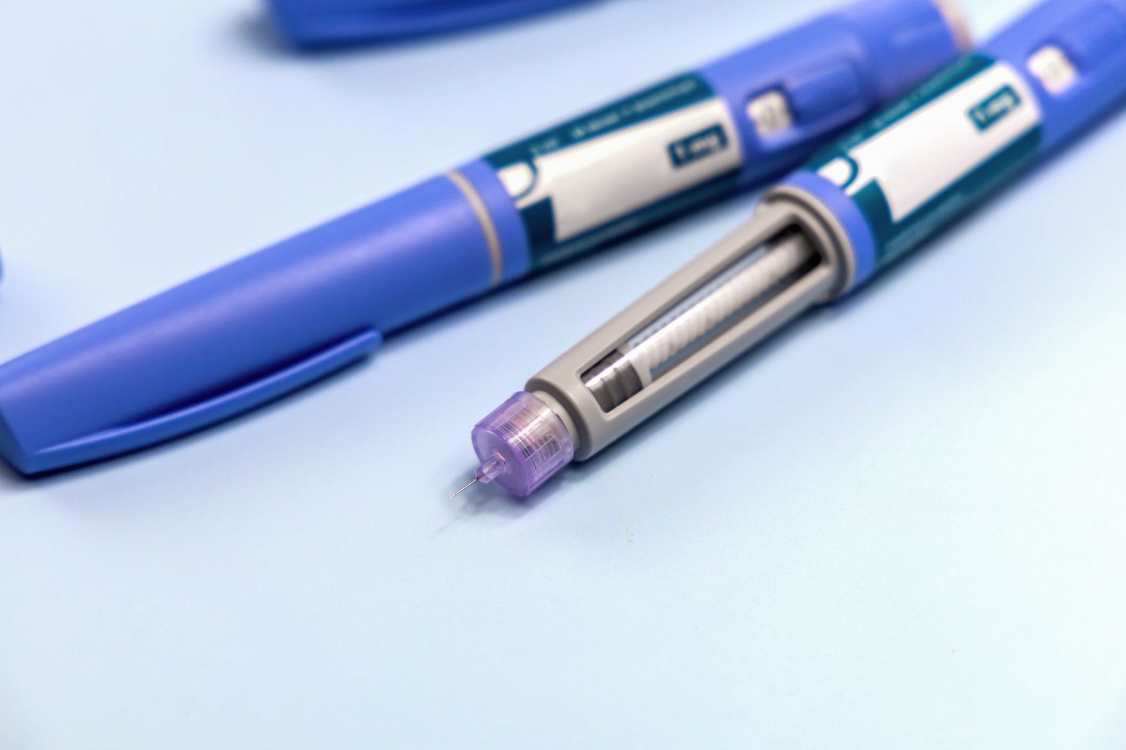 Ozempic Insulin injection pen or insulin cartridge pen for diabetics and weight loss. Medical equipment for diabetes parients.