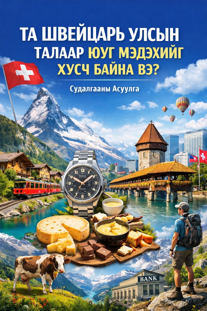 Швейцарын тухай таны сэтгэгдэл судалгаа