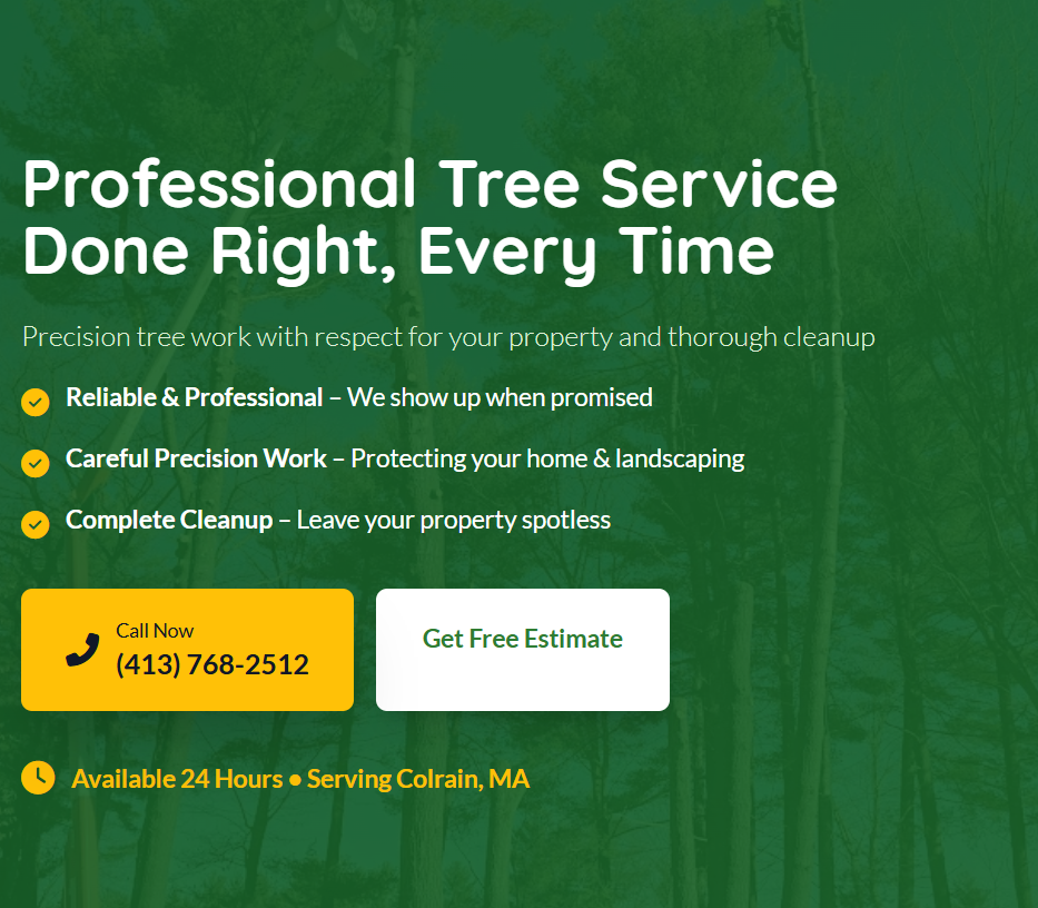 Hicks Tree Climbing website preview