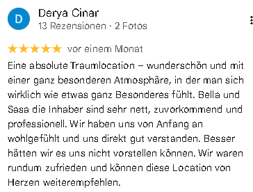 Google Bewertung La Bella Events