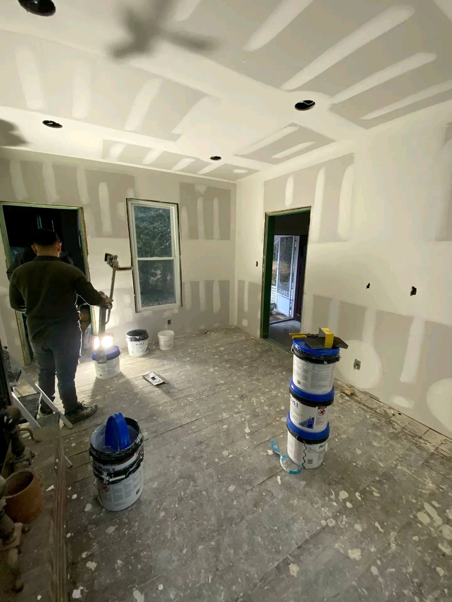 House remodel progress - exposed walls and construction