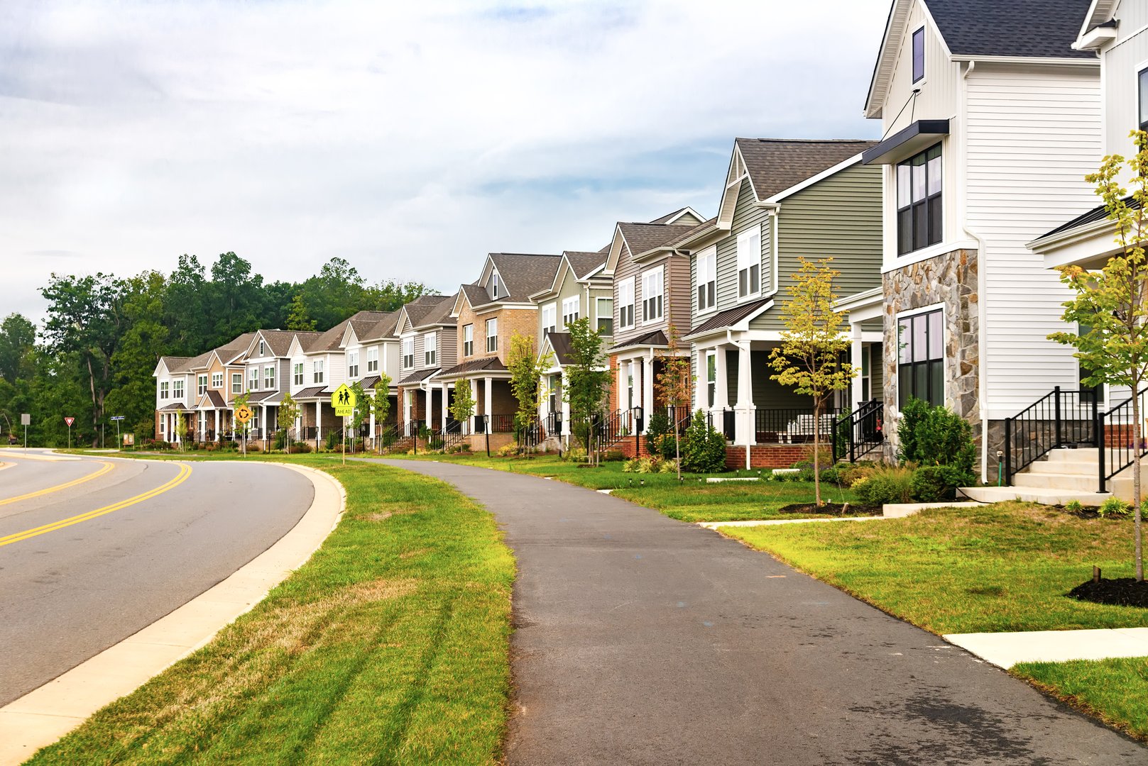 Residential area homes