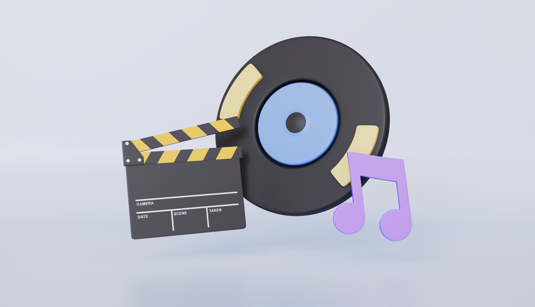 Multimedia record with music note, mic record for music singing, song and melody icon concept