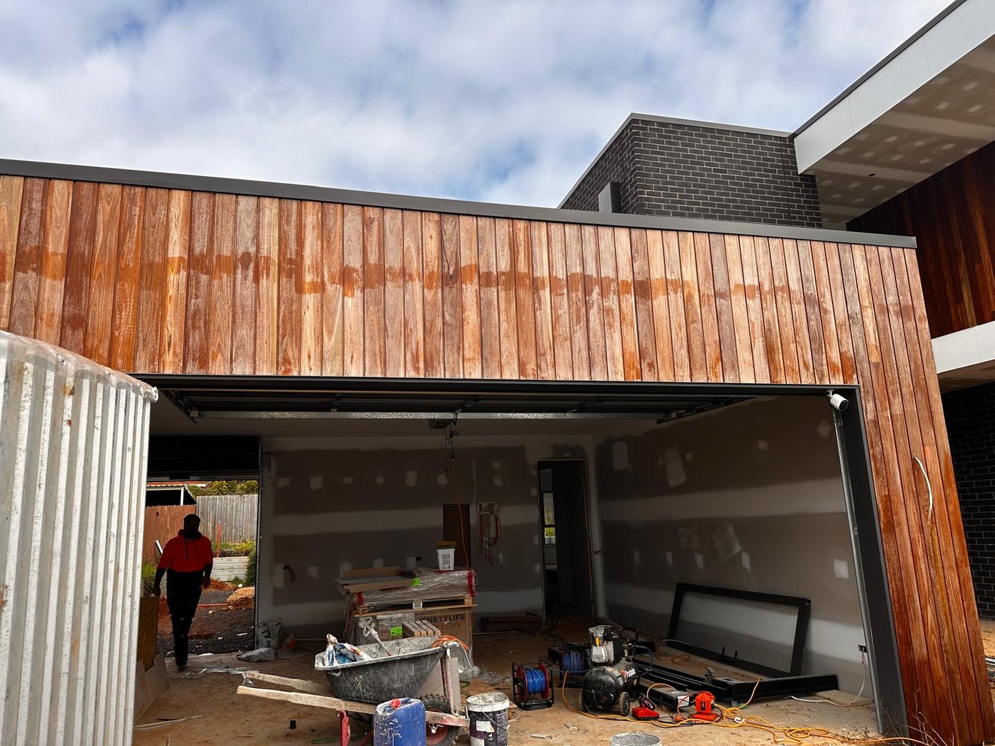 Quality Painting Group custom timber work project showing initial timber structure before restoration treatment