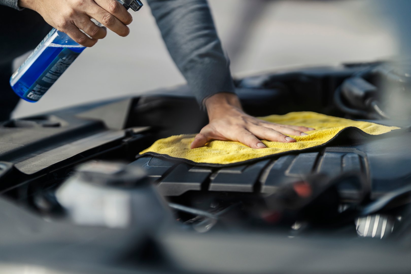 Engine bay cleaning