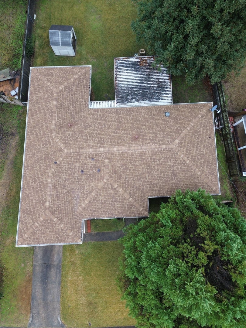 Completed roofing project