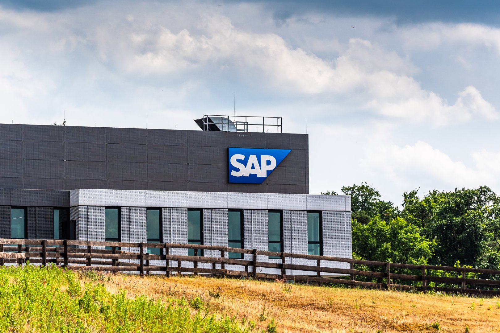 Walldorf, BW, Germany, 01.06.2025: Building of the global software company SAP SE at its headquarters in Walldorf, Germany