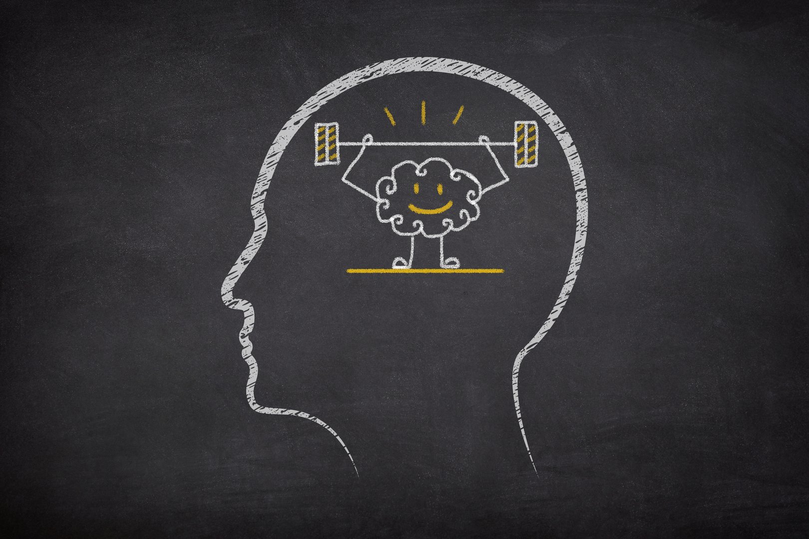 Brain exercise. Brain Training Strengthening Your Mind. Cognitive development concept