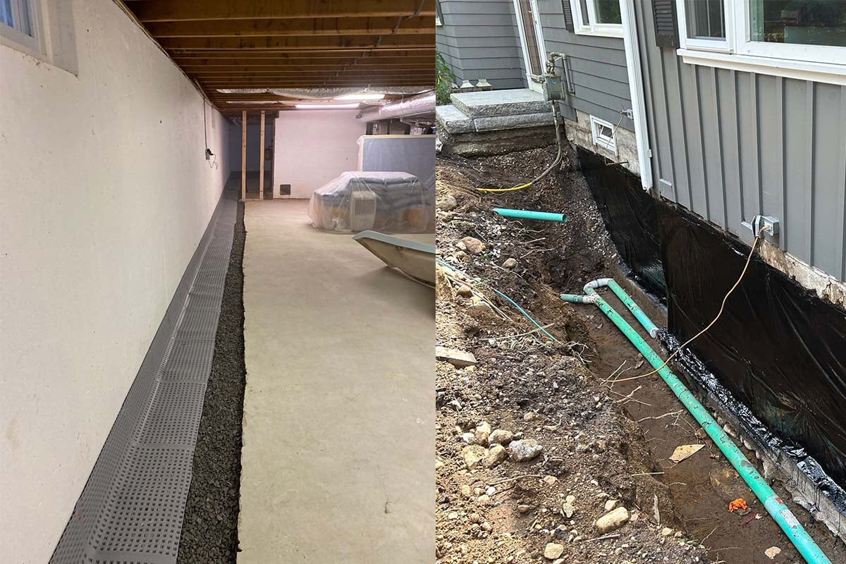 Interior basement waterproofing near me in Toledo OH – sump pump and drain tile installation by local contractor