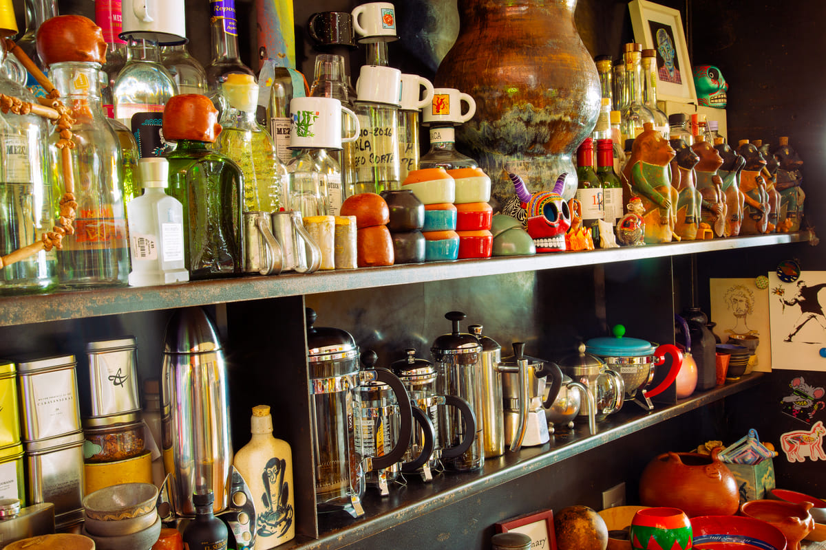 Artisan collection – bar and mezcal display