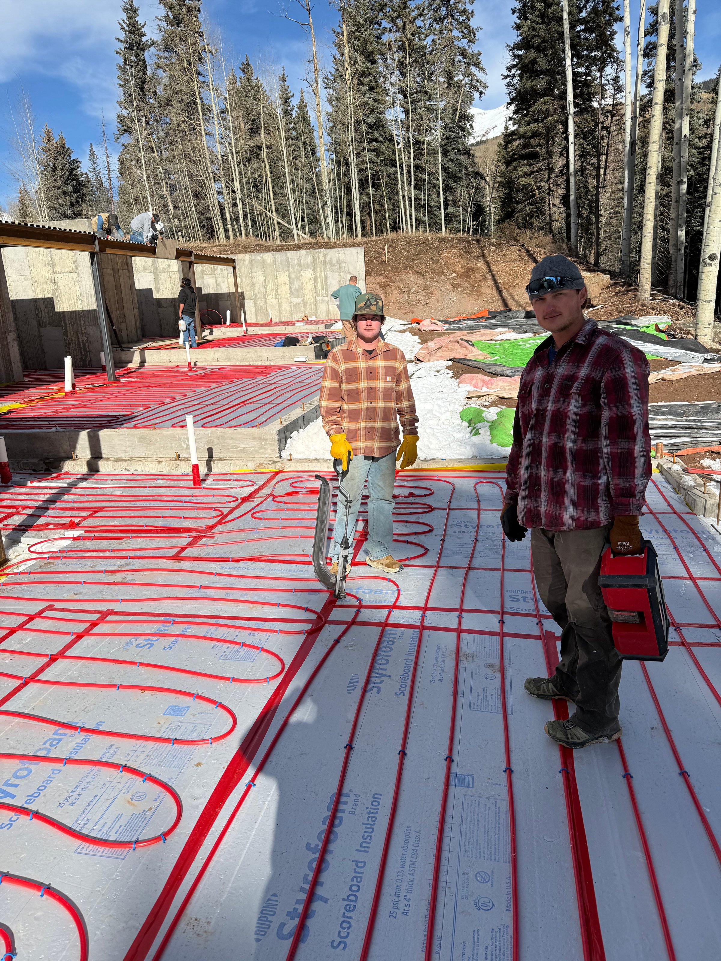 Radiant Heating install on a 5-plex building near Purgatory, Colorado
