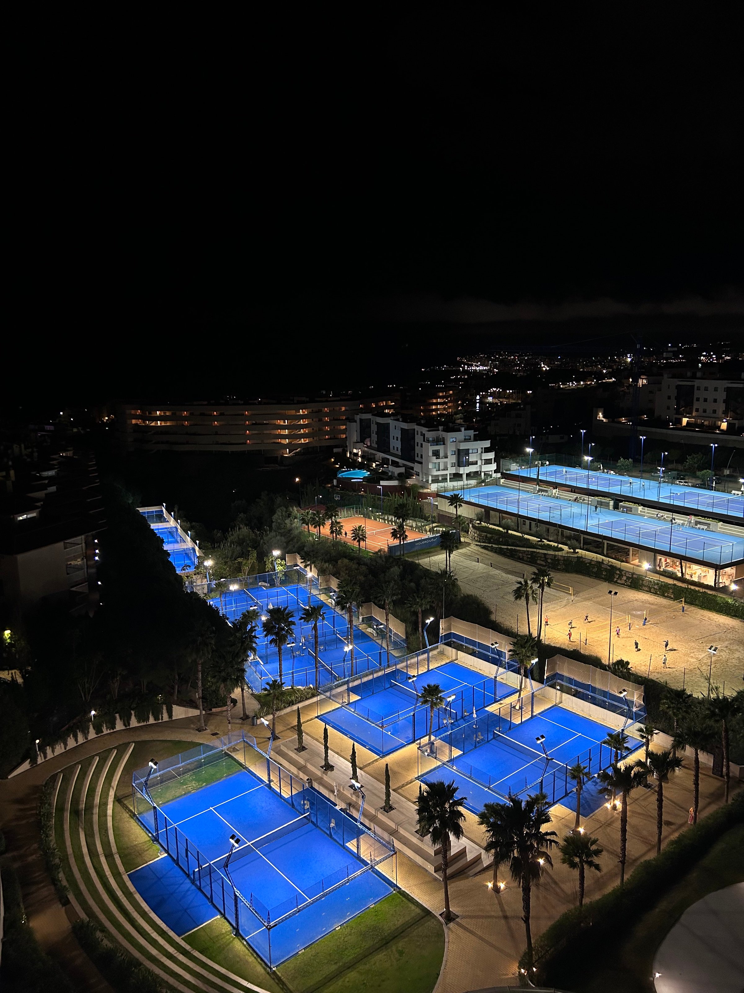 Padel players enjoying a match