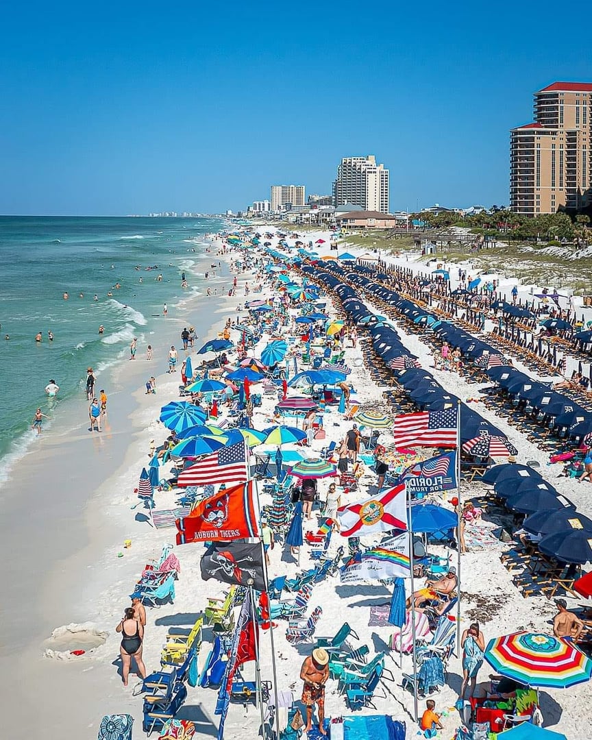 Cape San Blas vs Destin comparison showing peaceful beaches versus crowded resort areas