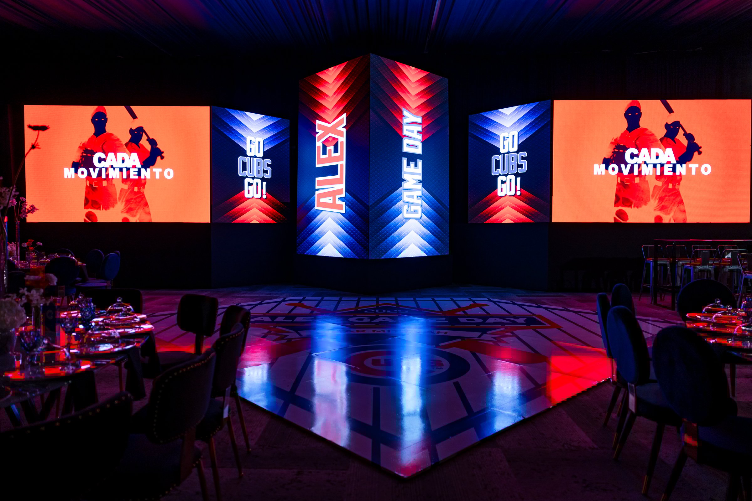 LED screen display at premium event