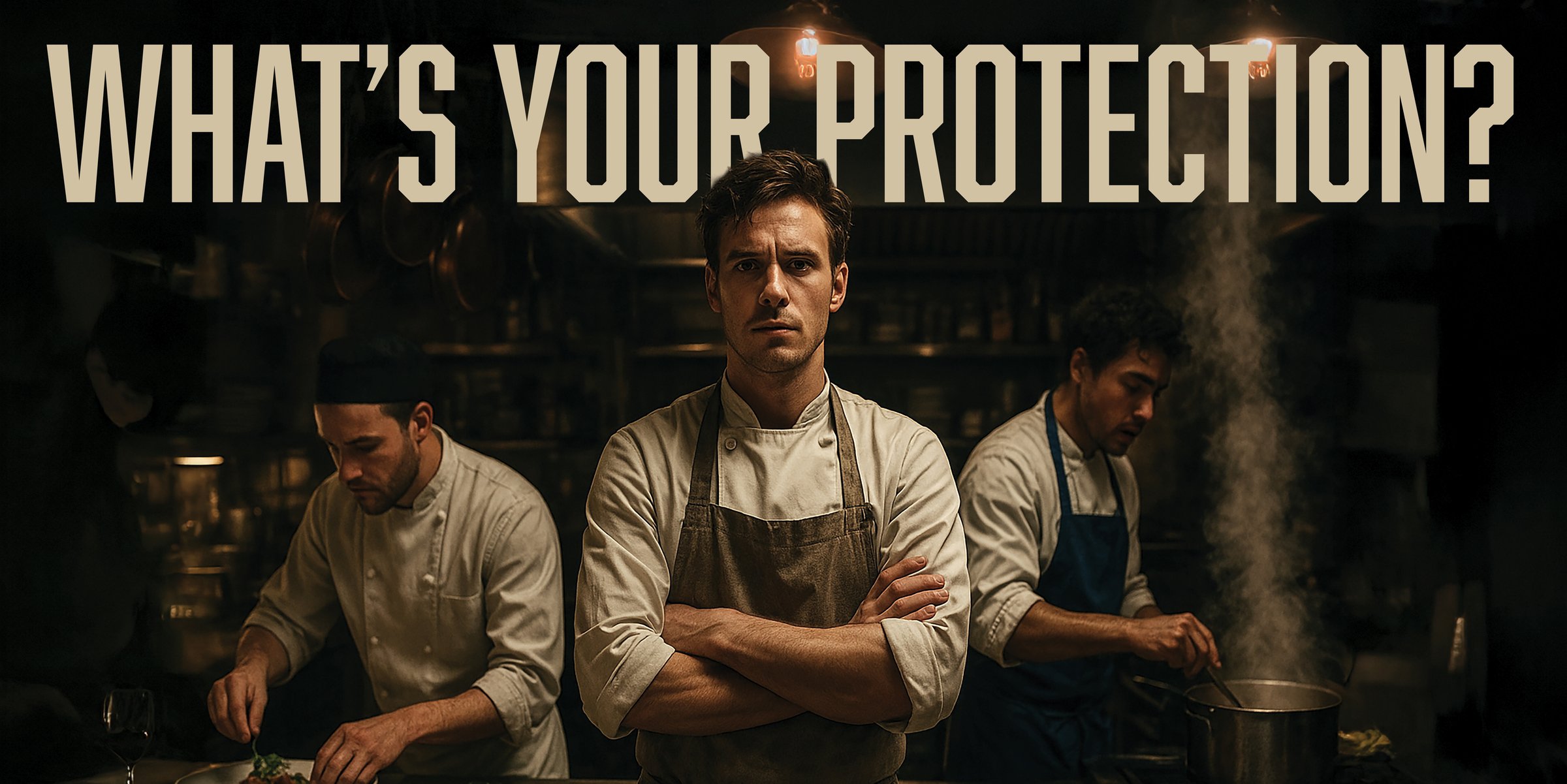 Food industry professional kitchen environment with hearing protection