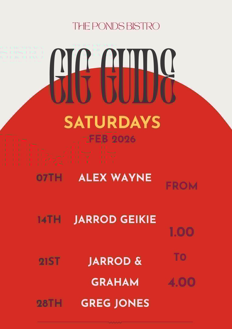 Saturday Live Music at The Ponds Bistro - February