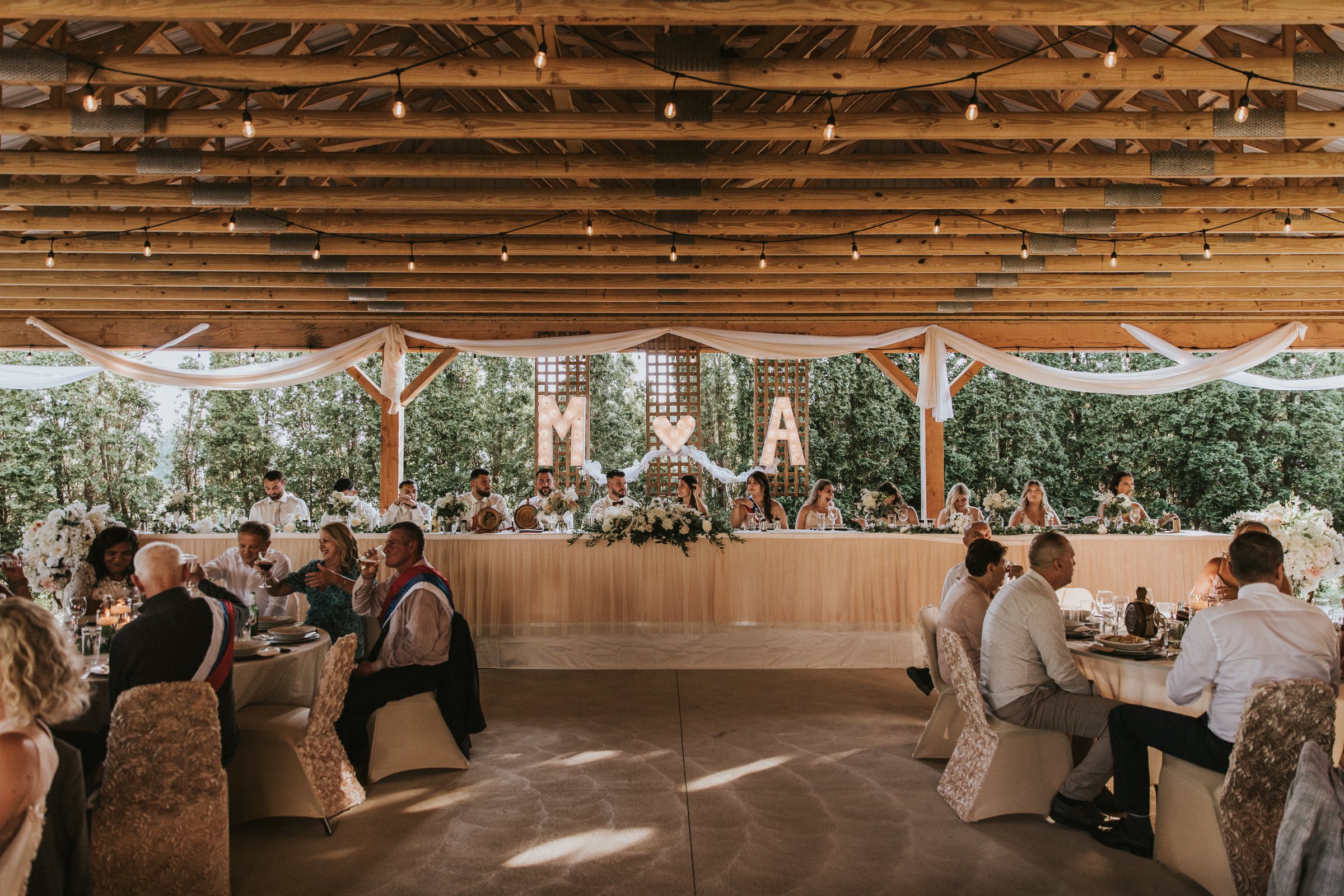 Beautiful wedding ceremony at Veslo Wedding Venue