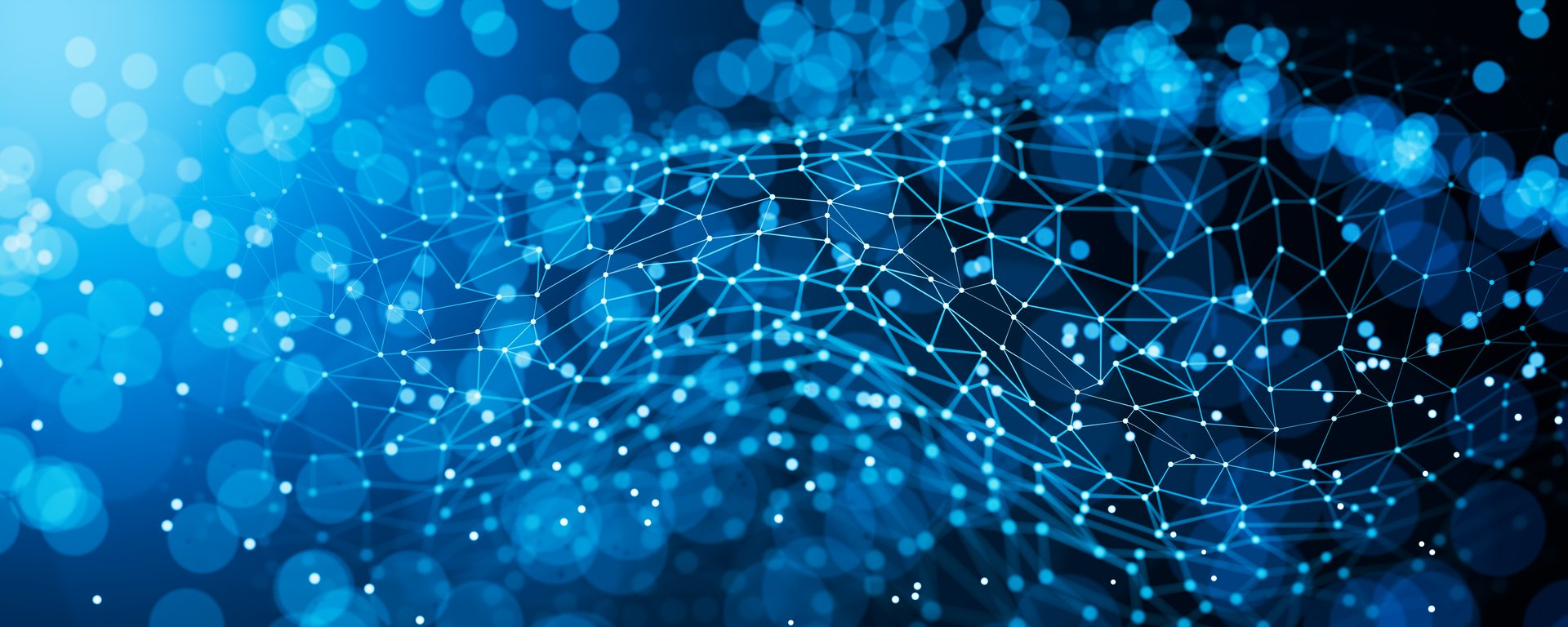 Artificial intelligence concept. Abstract concepts of cybersecurity and digital data protection technologies. Data background. Big data. Zero trust. Background of polygons, dots and lines. 3D render.