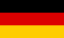 Flag of Germany with three horizontal stripes: black on top, red in the middle, and gold on the bottom.