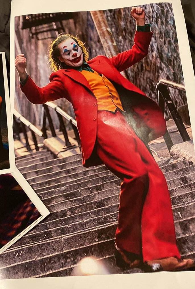 Cartel de vinilo brillante del Guasón con acabado premium y colores vibrantes