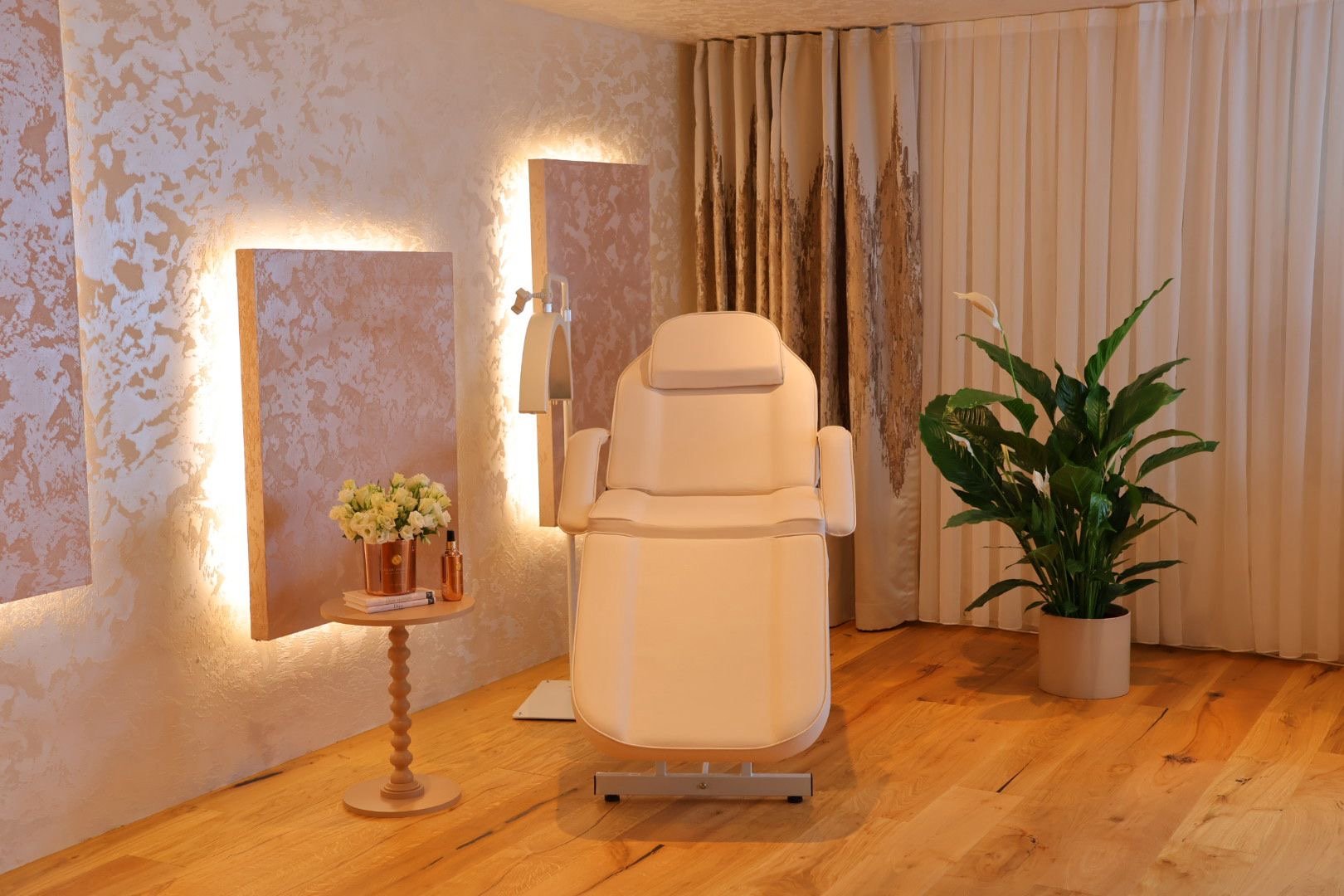 Professional makeup application at FM Beauty studio