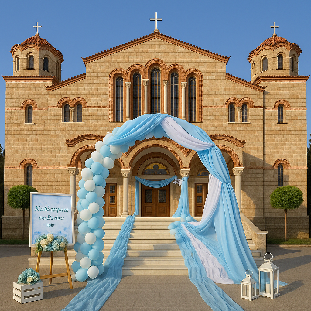 Παραμυθόκοσμος Events - Αυθεντική φωτογραφία από βάπτιση με εξαιρετικό στολισμό