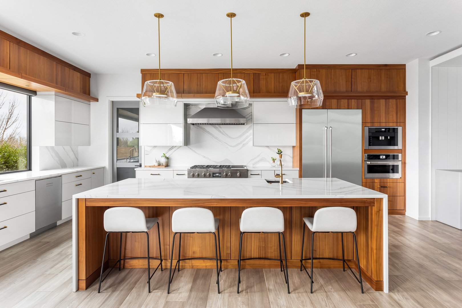 kitchen in newly constructed luxury home