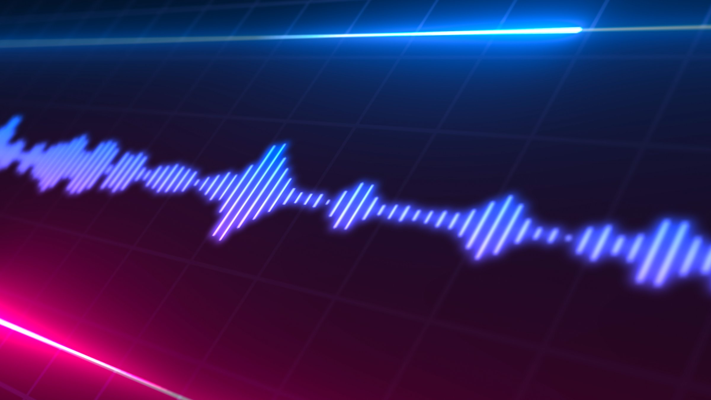 Music equalizer, hologram audio spectrum, 4k footage, not AI generated