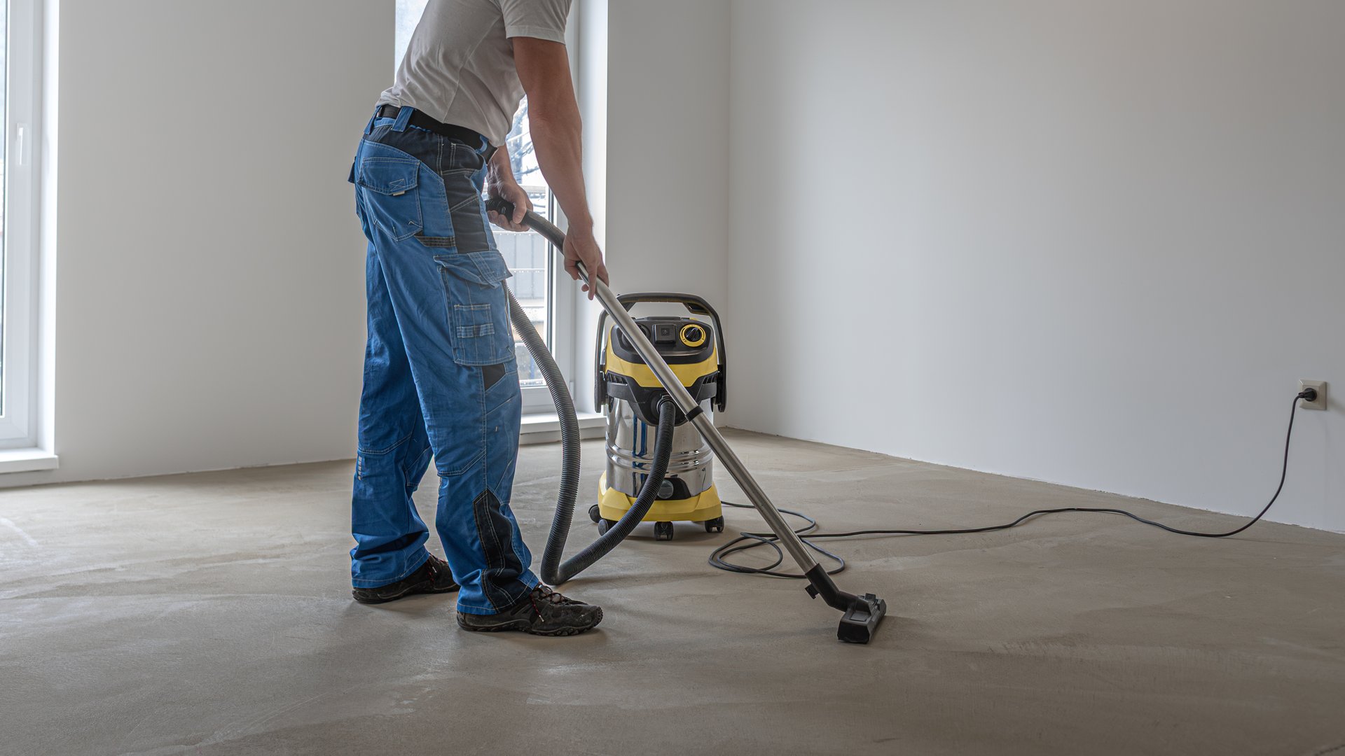 Vacuuming before floor installation