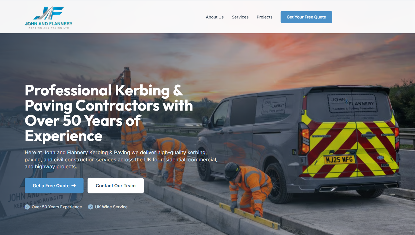 Lincoln Kerbing Company website