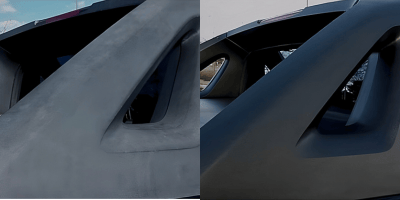 Exterior black trim restoration detailing service