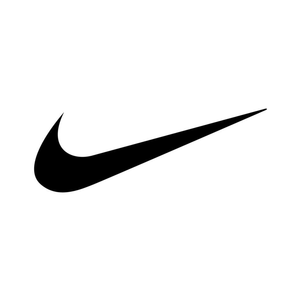 The Nike Swoosh logo in black on a white background.