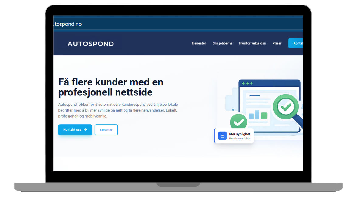 Moderne nettside design